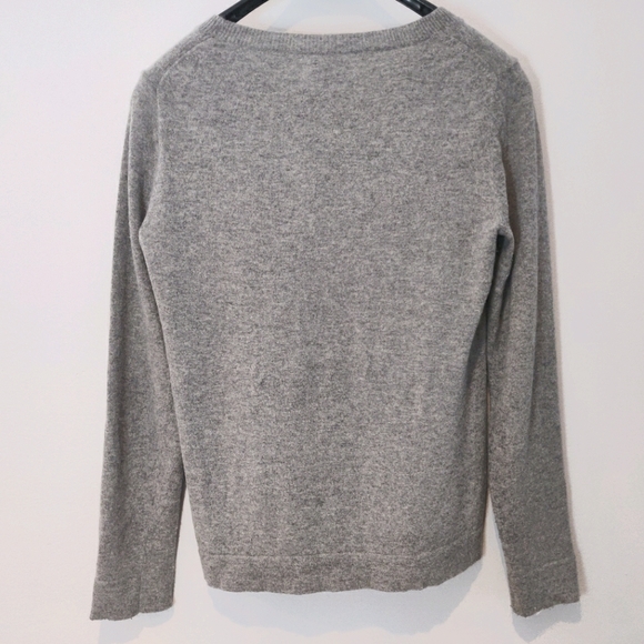 JCrew Heather grey wool/cotton blend sweater - Picture 3 of 3